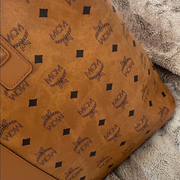 MCM Brown Logo Tote - Picture 2 of 11